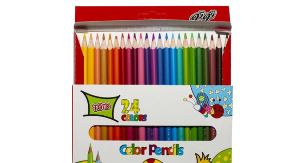 مداد رنگی 24 رنگ مقوایی توتو