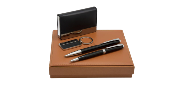 ست خودکار و خودنویس با کیف کارت ویزیت و جاکلیدی دیپلمات(RELAX SET)